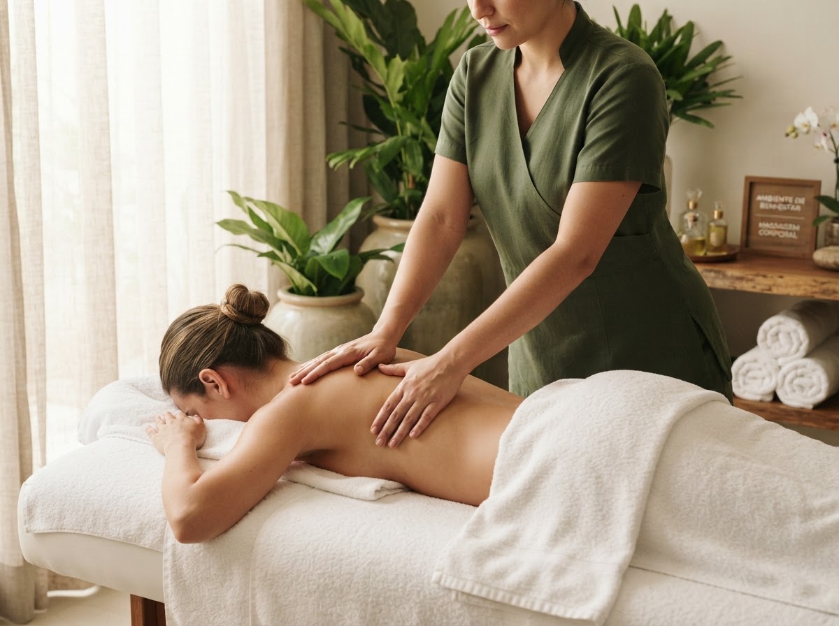 Massagem modeladora no SPA Floratta