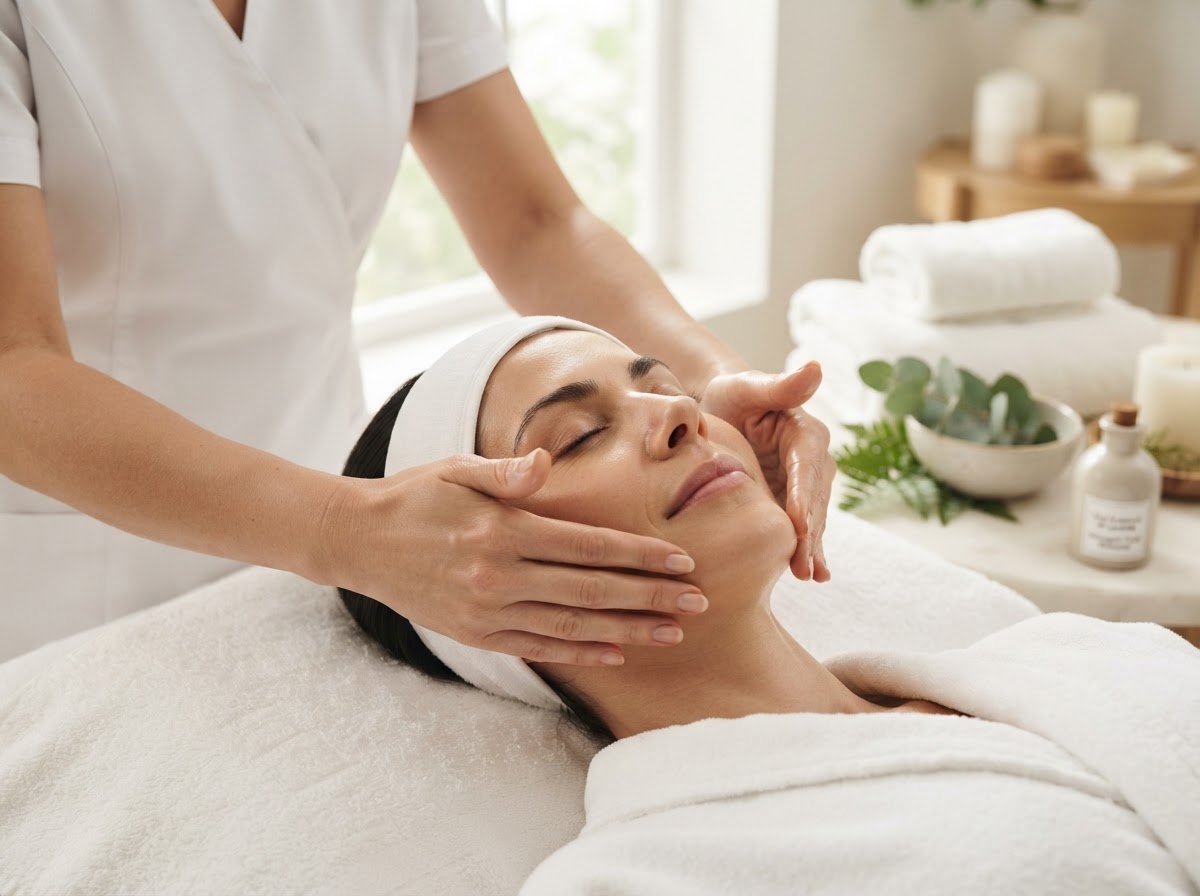 Massagem facial no SPA Floratta